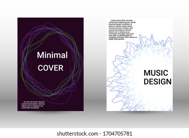 Modern abstract background.  A set of modern abstract covers. Musical covers your design, great design for any purposes.  Concept business vector.