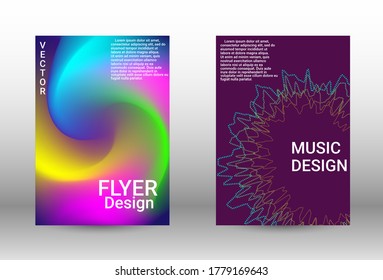 Modern abstract background.  A set of modern abstract covers. Musical covers your design, great design for any purposes.  Concept business vector.