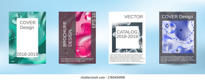 Modern abstract background. A set of modern abstract covers. Trendy creative vector cosmic gradient. Smooth banner template.