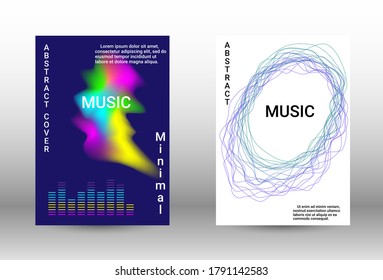 Modern abstract background.  A set of modern abstract covers. Musical covers your design, great design for any purposes.  Concept business vector.