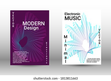 Modern abstract background.  A set of modern abstract covers. Musical covers your design, great design for any purposes.  Concept business vector.