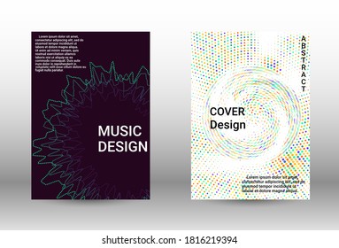 Modern abstract background.  A set of modern abstract covers. Musical covers your design, great design for any purposes.  Concept business vector.