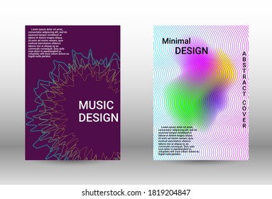 Modern abstract background.  A set of modern abstract covers. Musical covers your design, great design for any purposes.  Concept business vector.
