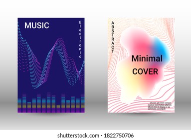 Modern abstract background.  A set of modern abstract covers. Musical covers your design, great design for any purposes.  Concept business vector.