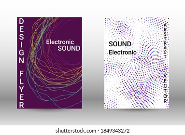 Modern abstract background.  A set of modern abstract covers. Musical covers your design, great design for any purposes.  Concept business vector.