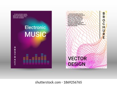 Modern abstract background.  A set of modern abstract covers. Musical covers your design, great design for any purposes.  Concept business vector.