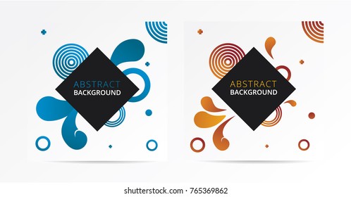 Modern abstract background set. Design templates. Flyer brochure poster