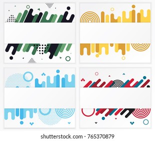 Modern abstract background set. Design templates. Flyer brochure poster