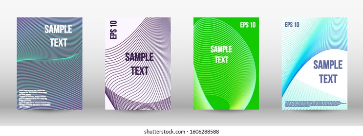Modern abstract background. A set of modern abstract oblong objects from vector abstract lines. Wave lines.Striped background.  Trendy geometric patterns. EPS10 Vector Design.