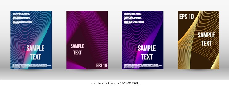 Modern abstract background. A set of modern abstract oblong objects from vector abstract lines. Wave lines.Striped background.  Trendy geometric patterns. EPS10 Vector Design.