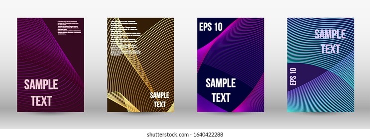 Modern abstract background. A set of modern abstract oblong objects from vector abstract lines. Wave lines.Striped background.  Trendy geometric patterns. EPS10 Vector Design.