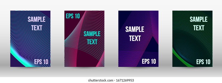 Modern abstract background. A set of modern abstract oblong objects from vector abstract lines. Wave lines.Striped background.  Trendy geometric patterns. EPS10 Vector Design.