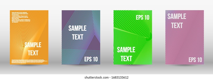 Modern abstract background. A set of modern abstract oblong objects from vector abstract lines. Wave lines.Striped background.  Trendy geometric patterns. EPS10 Vector Design.
