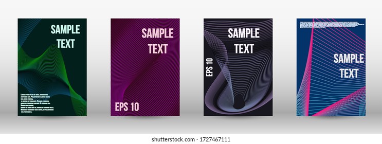 Modern abstract background. A set of modern abstract oblong objects from vector abstract lines. Wave lines.Striped background.  Trendy geometric patterns. EPS10 Vector Design.