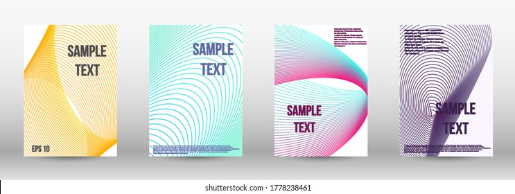 Modern abstract background. A set of modern abstract oblong objects from vector abstract lines. Wave lines.Striped background.  Trendy geometric patterns. EPS10 Vector Design.
