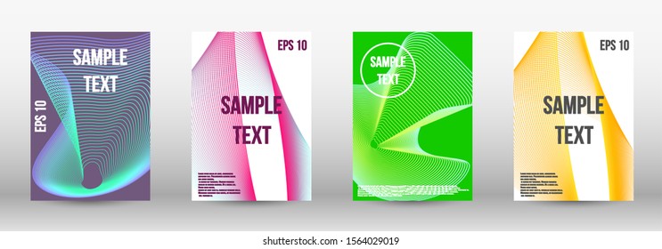 Modern abstract background. A set of trendy covers.  Geometric template with lines for booklet cover. Trendy geometric patterns. EPS10 Vector Design.