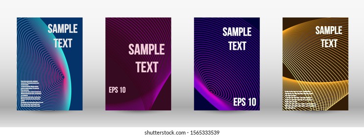Modern abstract background. A set of trendy covers.  Geometric template with lines for booklet cover. Trendy geometric patterns. EPS10 Vector Design.