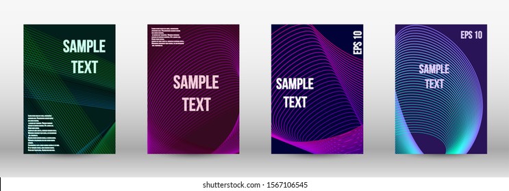 Modern abstract background. A set of trendy covers.  Geometric template with lines for booklet cover. Trendy geometric patterns. EPS10 Vector Design.