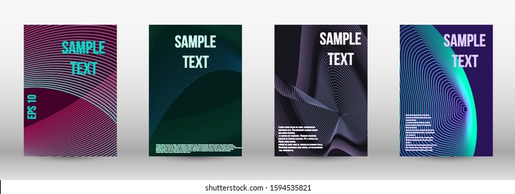 Modern abstract background. A set of trendy covers.  Geometric template with lines for booklet cover. Trendy geometric patterns. EPS10 Vector Design.