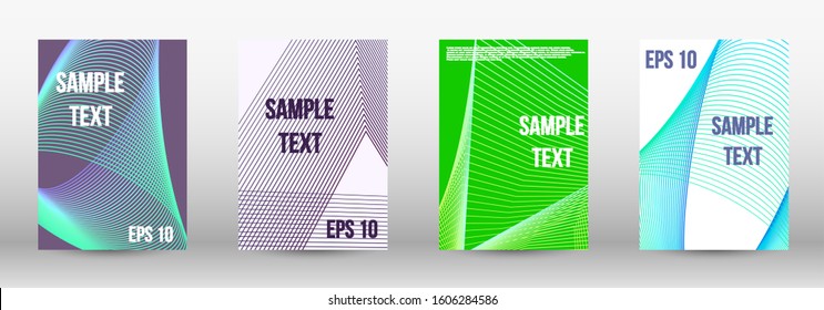 Modern abstract background. A set of trendy covers.  Geometric template with lines for booklet cover. Trendy geometric patterns. EPS10 Vector Design.