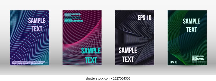 Modern abstract background. A set of trendy covers.  Geometric template with lines for booklet cover. Trendy geometric patterns. EPS10 Vector Design.