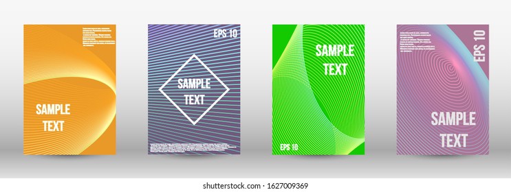 Modern abstract background. A set of trendy covers.  Geometric template with lines for booklet cover. Trendy geometric patterns. EPS10 Vector Design.