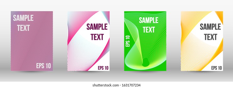 Modern abstract background. A set of trendy covers.  Geometric template with lines for booklet cover. Trendy geometric patterns. EPS10 Vector Design.