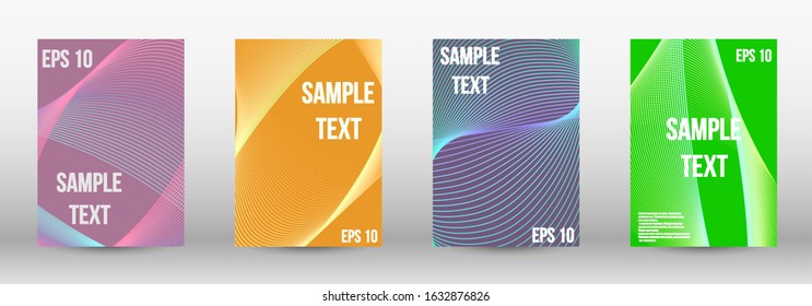 Modern abstract background. A set of trendy covers.  Wave lines.Striped background.  Trendy geometric patterns. EPS10 Vector Design.