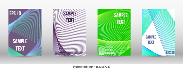 Modern abstract background. A set of trendy covers.  Geometric template with lines for booklet cover. Trendy geometric patterns. EPS10 Vector Design.