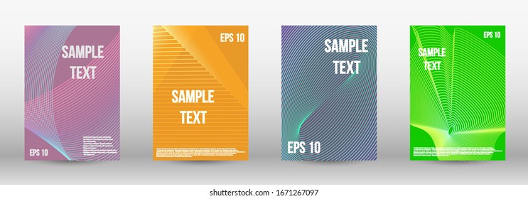 Modern abstract background. A set of trendy covers.  Geometric template with lines for booklet cover. Trendy geometric patterns. EPS10 Vector Design.
