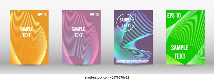 Modern abstract background. A set of trendy covers.  Geometric template with lines for booklet cover. Trendy geometric patterns. EPS10 Vector Design.