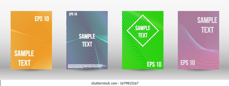 Modern abstract background. A set of trendy covers.  Geometric template with lines for booklet cover. Trendy geometric patterns. EPS10 Vector Design.