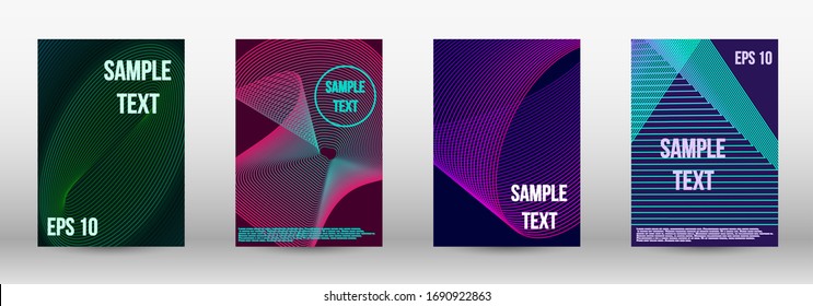 Modern abstract background. A set of trendy covers.  Geometric template with lines for booklet cover. Trendy geometric patterns. EPS10 Vector Design.