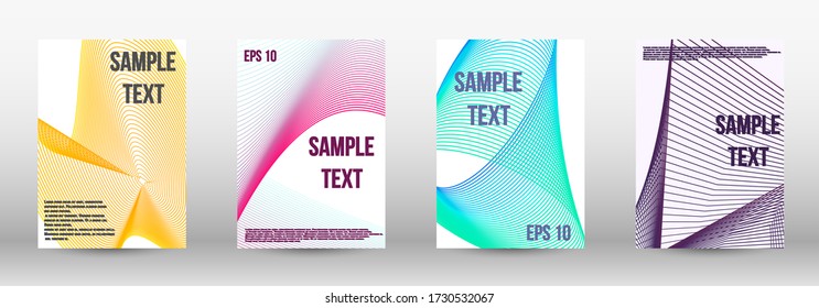 Fondo abstracto moderno. Un conjunto de tapas de moda.  Plantilla geométrica con líneas para portada de folletos. Patrones geométricos de moda. Diseño de vectores EPS10.