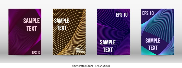 Modern abstract background. A set of trendy covers.  Geometric template with lines for booklet cover. Trendy geometric patterns. EPS10 Vector Design.