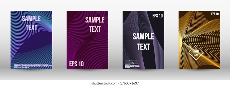 Modern abstract background. A set of trendy covers.  Geometric template with lines for booklet cover. Trendy geometric patterns. EPS10 Vector Design.