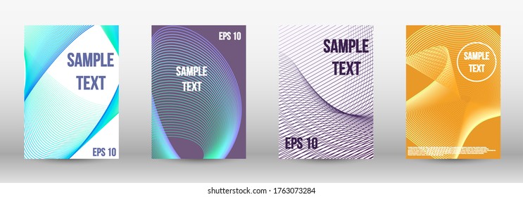Modern abstract background. A set of trendy covers.  Geometric template with lines for booklet cover. Trendy geometric patterns. EPS10 Vector Design.