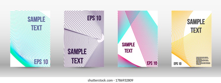 Fondo abstracto moderno. Un conjunto de tapas de moda.  Plantilla geométrica con líneas para portada de folletos. Patrones geométricos de moda. Diseño de vectores EPS10.