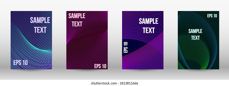 Modern abstract background. A set of trendy covers.  Geometric template with lines for booklet cover. Trendy geometric patterns. EPS10 Vector Design.