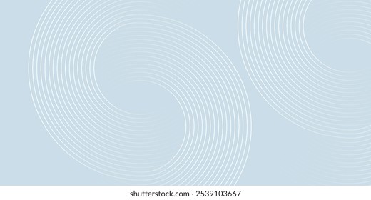 Modern abstract background. Shiny white gradient circle lines. Minimal geometric pattern. Simple graphic element. Futuristic concept. Suit for cover, poster, banner, brochure, flyer, header, website