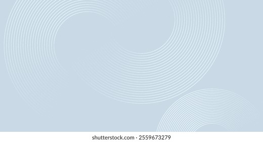 Modern abstract background. Shiny white gradient circle lines. Minimal geometric pattern. Simple graphic element. Futuristic concept. Suit for cover, poster, banner, brochure, flyer, header, website