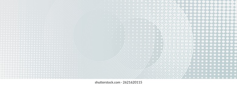 Fundo abstrato moderno. Linhas de círculo de gradiente branco brilhante. Padrão geométrico mínimo. Elemento gráfico simples. Conceito futurista. Terno para capa, cartaz, banner, brochura, folheto, cabeçalho, website