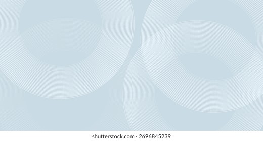 Modern abstract background. Shiny white gradient circle lines. Minimal geometric pattern. Simple graphic element. Futuristic concept. Suit for cover, poster, banner, 