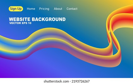Modern abstract background with silk wave. website template for user interface
