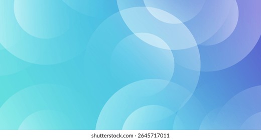 Modern abstract background with smooth blue gradient and soft overlapping transparent circles, ideal for tech, business, or creative designs.