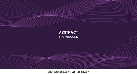 A modern abstract background with smooth, flowing purple and magenta lines on a deep violet backdrop, creating a sleek and dynamic visual perfect for presentations and designs