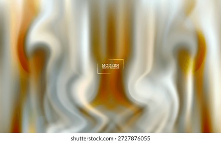 Fundo abstrato moderno com formas fluidas suaves, efeito de desfoque suave e tons elegantes de ouro e branco, adequado para design de luxo, branding, papel de parede e projetos digitais criativos.