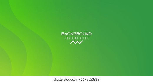 Modern abstract background with smooth green gradient waves. Vibrant flowing design ideal for presentations, posters, eco themes, nature concepts, business templates, website