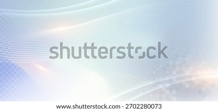 Modern Abstract Background With Smooth Lines And Light Dot Pattern. Vector Illustration. 
