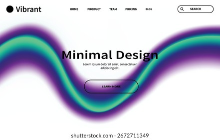 Modern abstract background with smooth purple and green fluid gradients blending together in a futuristic style. Perfect for banners, posters, covers, flyers, presentations, and creative  vector